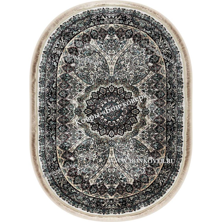 Овальный Ковер с Восточным Узором Медальон Арт 30347