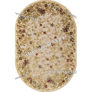 Ковер для гостиной из артшелка дизайн 41 Бежевый Овал